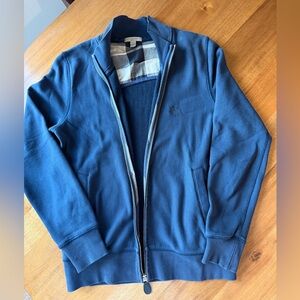 Burberry Navy Zip-Up Sweater